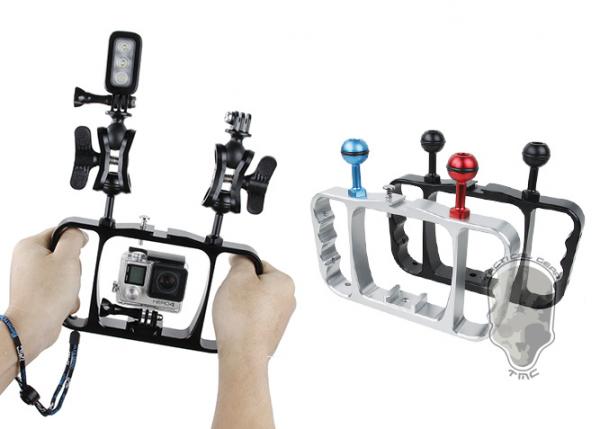 G TMC Alum Dual Handheld Diving Light Arm for GoPro
